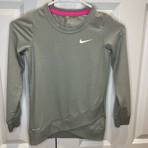 Nike Dri-fit Cross-over long sleeve tunic top-girls L/6x (6-7)